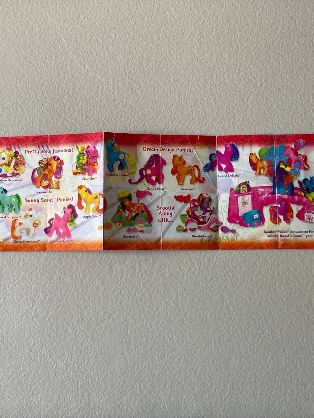 Hasbro My Little Pony Fold-Out Paper Brochure Advertisement English Multicolor